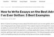 What Are Top Ideas To Write Essay On Best Advice I’ve Ever Gotten